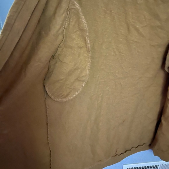 Three bird nest long sleeved ankle length open front rust cotton cardigan S - Picture 6 of 10